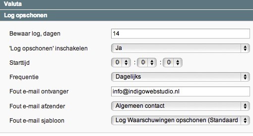 magento logs opschonen