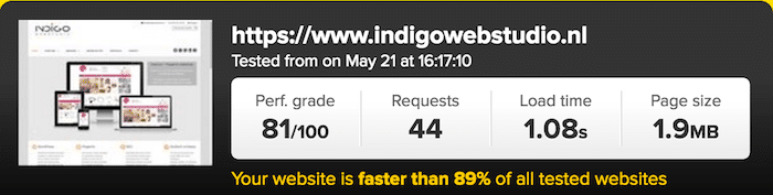 pingdom tools speed test