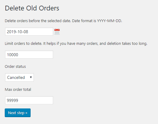 verwijderen orders woocommerce