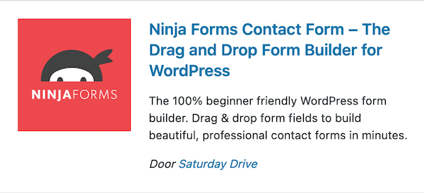 Ninja Forms plugin